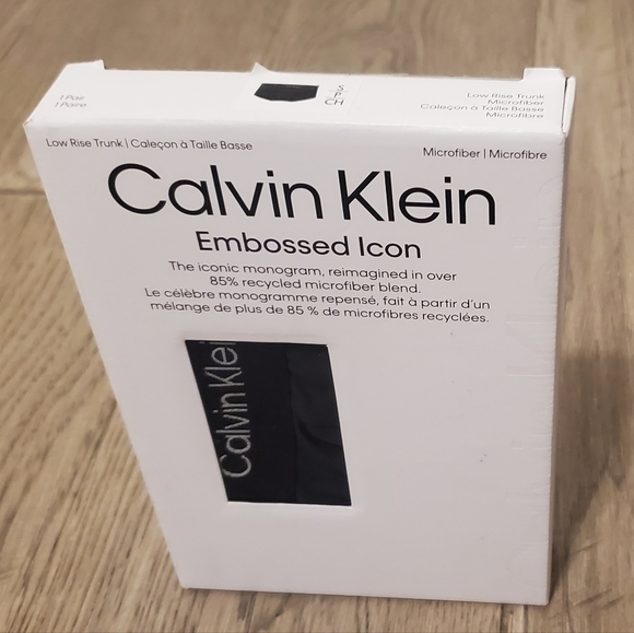 Calvin Klein BLACK Microfiber Trunk Underwear - Size SMALL MENS - Picture 2 of 5